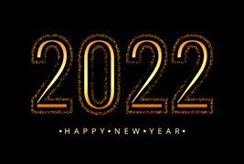 创意金色数字设计2022新年快乐矢量素材