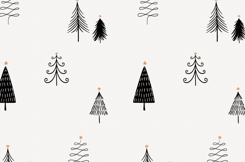简单的圣诞树图案背景矢量素材