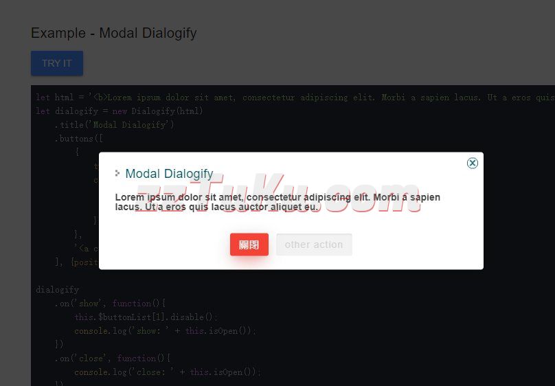 漂亮的jQuery对话框插件Dialogify