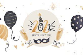 气球和香槟设计2022新年快乐矢量素材