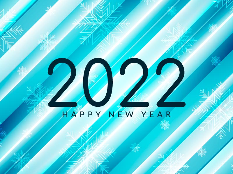 闪耀的2022新年快乐背景矢量素材