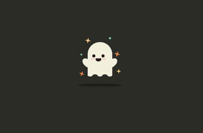 纯CSS3可爱的幽灵漂浮动画特效