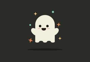 纯CSS3可爱的幽灵漂浮动画特效