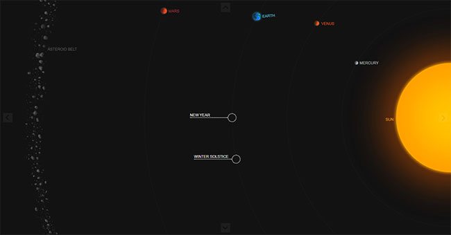 CSS3太阳系新年倒计时动画特效