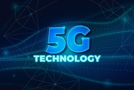 蓝色5G科技背景矢量素材