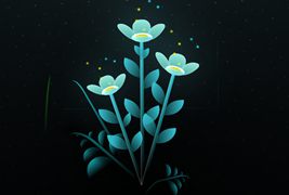 CSS实现的植物生长花朵绽放动画特效