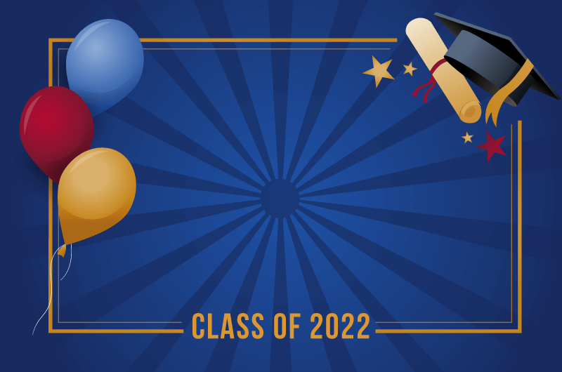 2022年学士毕业背景矢量素材