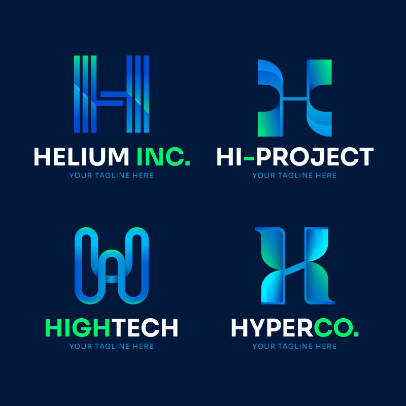 字母H设计的创意logo矢量素材