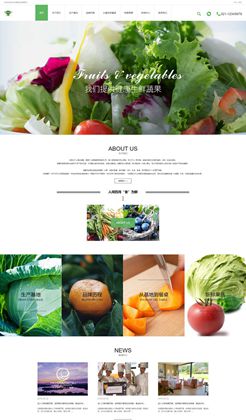 绿色清新的响应式蔬菜水果生产类企业静态HTML网站模板