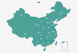 HTML5 Canvas实现中国地图 可展开地级市子地图