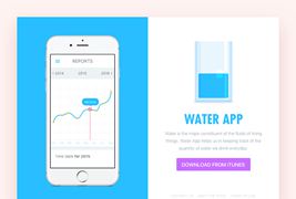 Water App喝水应用界面Sketch模板素材