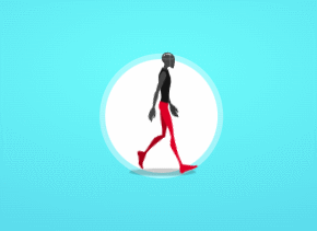 SVG人走路动画特效