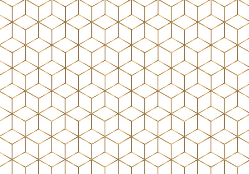 金色正方体格子图案背景矢量素材