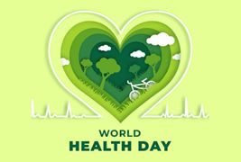 心脏和森林设计世界卫生日矢量素材